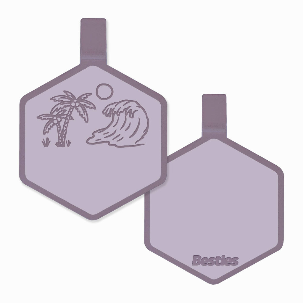 Besties Pets - Life's A Beach Silicone Dog ID Tag - Dog.Dog.Cat.