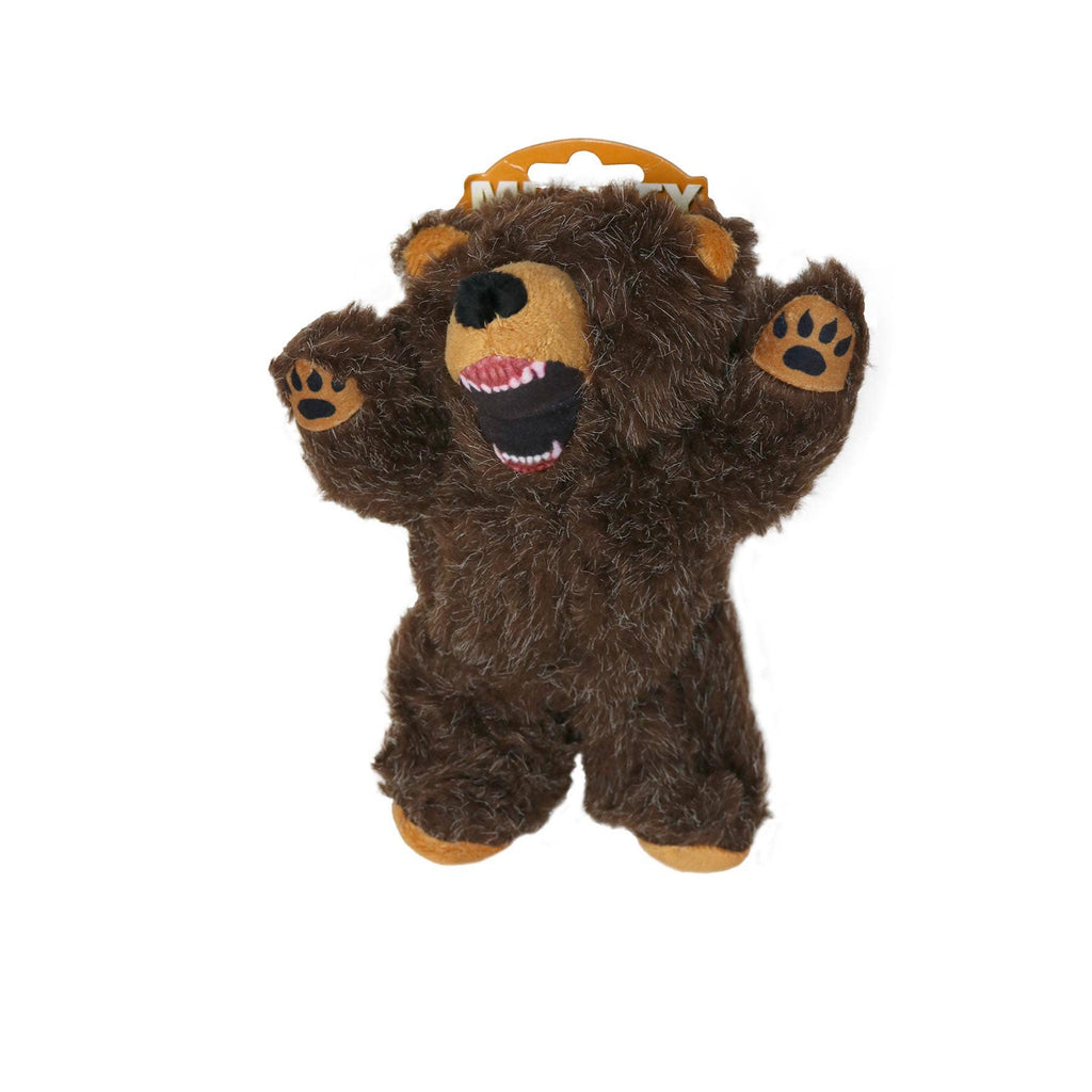 Tuffy Dog Toys - VIP Products - Mighty Jr Angry Animals Bear, Plush, Squeaky Dog Toy - Dog.Dog.Cat.