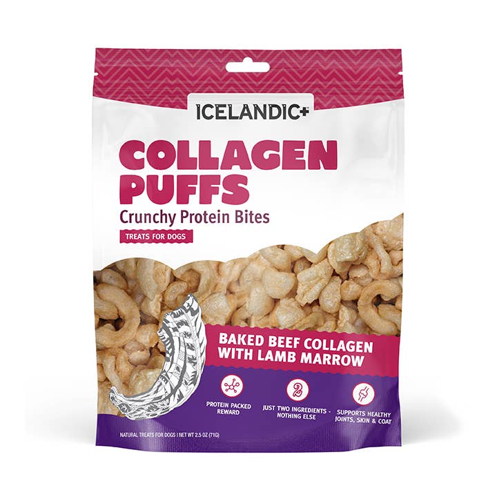 Icelandic+ - Icelandic+ Beef Collagen Puffs with Marrow for Dogs 2.5-oz - Dog.Dog.Cat.