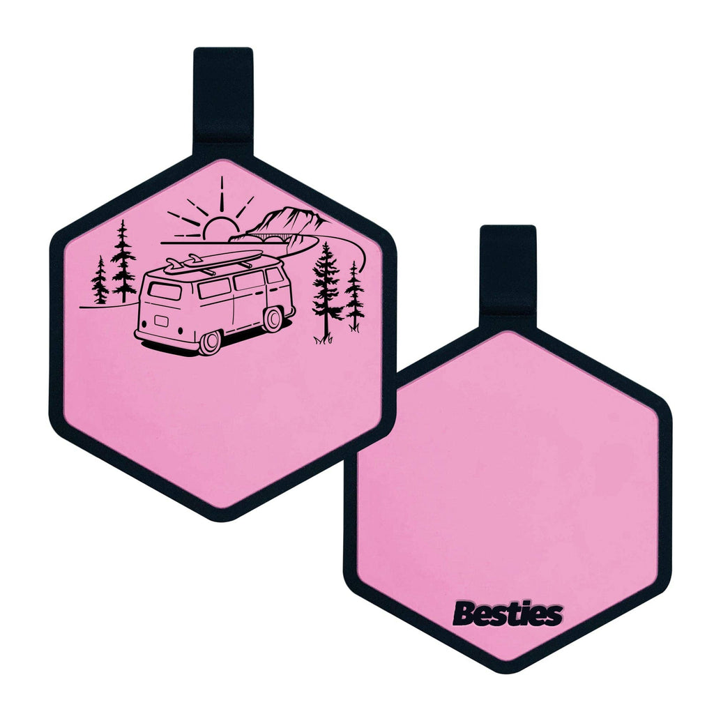 Besties Pets - Road Trippin’ Silicone ID Tag - Dog.Dog.Cat.