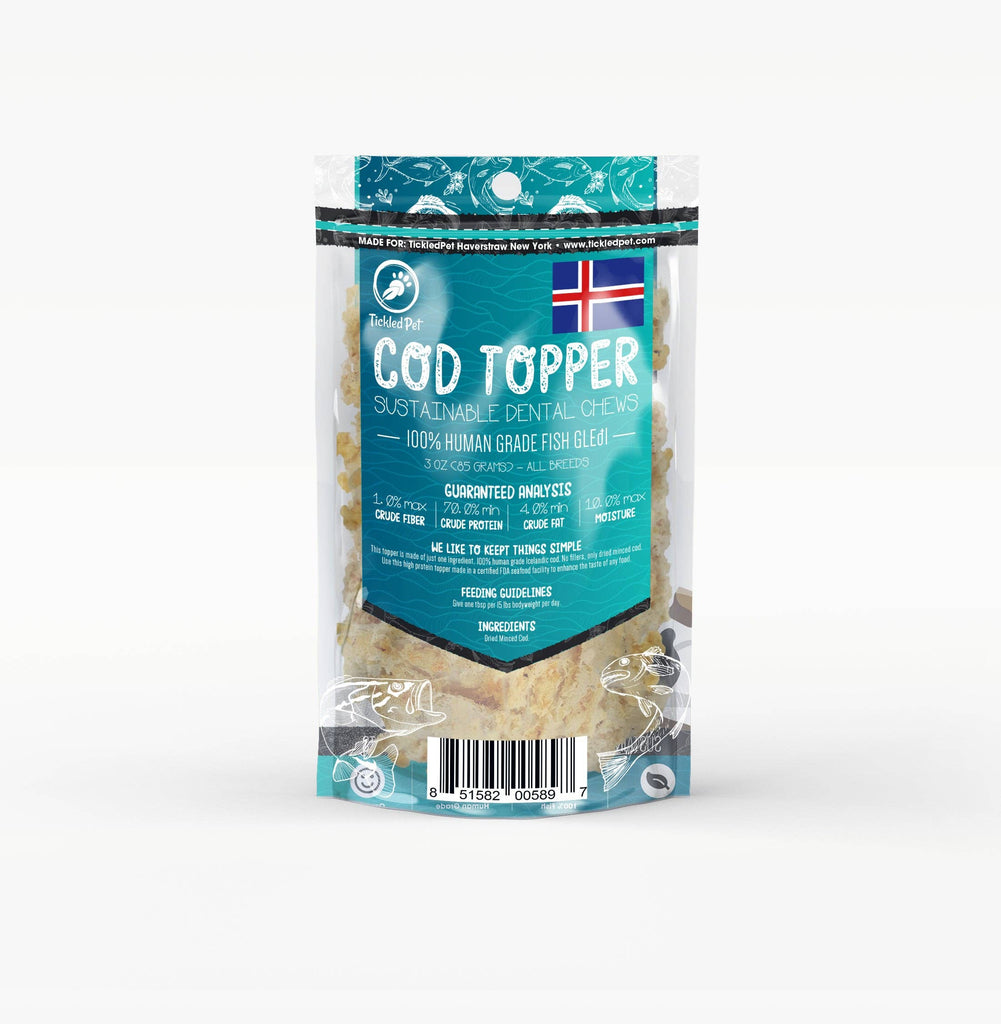 Cod Food Topper for cats 3 oz retail bag - Dog.Dog.Cat.