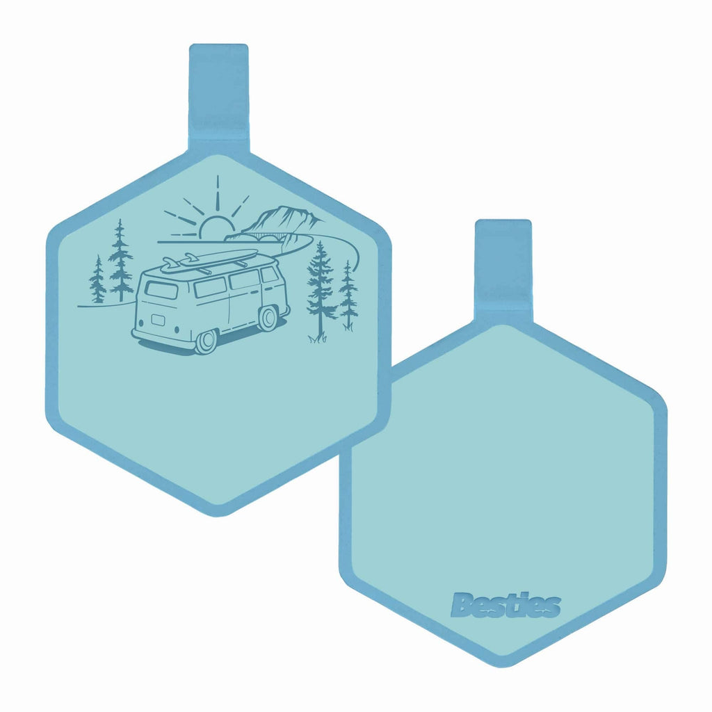 Besties Pets - Road Trippin’ Silicone ID Tag - Dog.Dog.Cat.