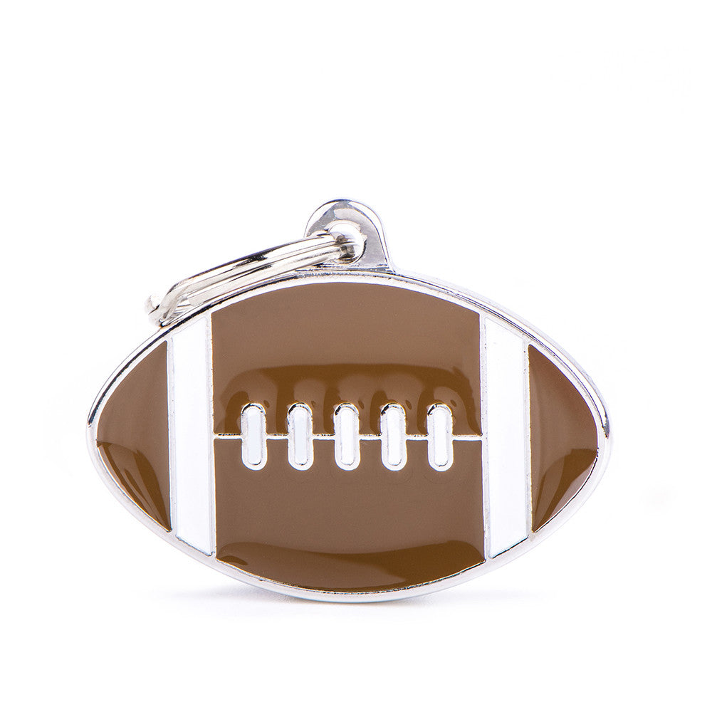 Charms Big American Football ID Tag - MyFamily - Dog.Dog.Cat.