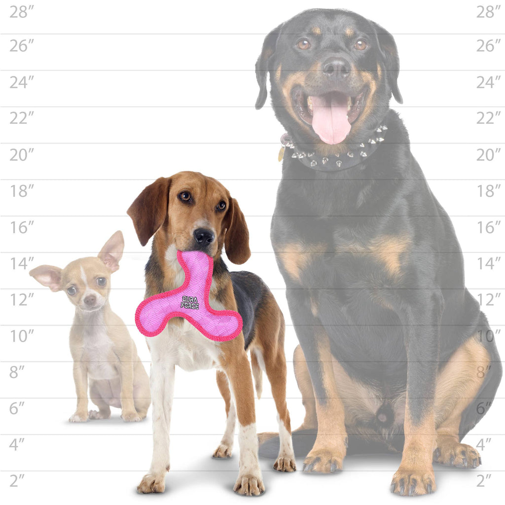 Tuffy Dog Toys - VIP Products - DuraForce Jr Boomerang - Pink, Durable, Squeaky Dog Toy - Dog.Dog.Cat.