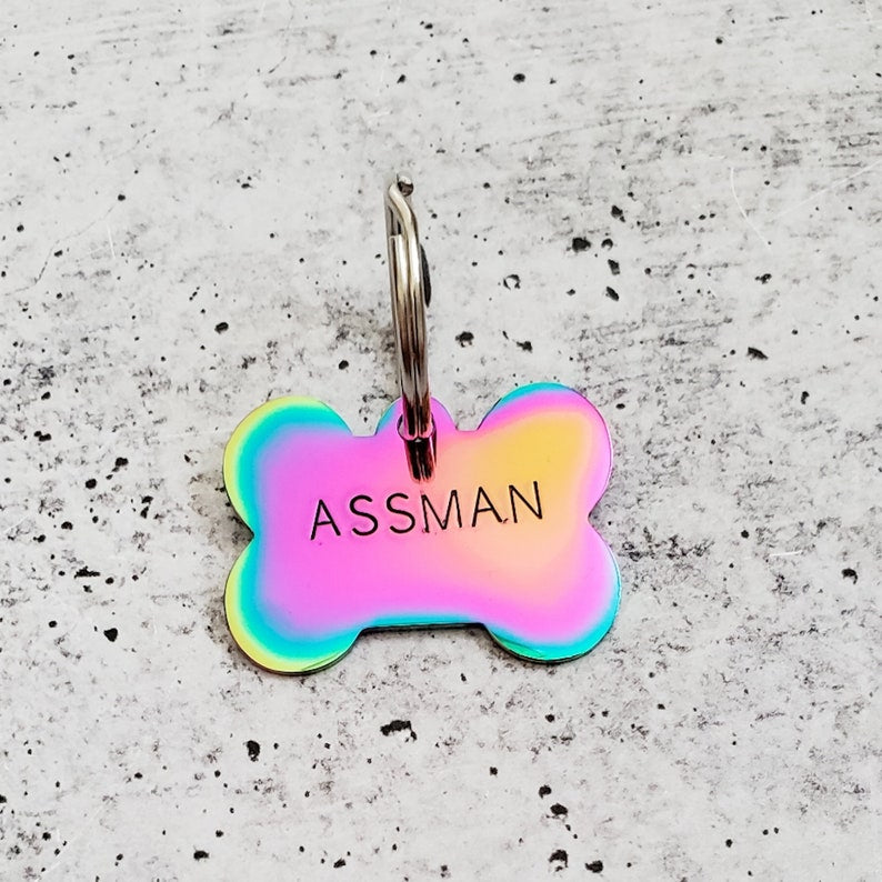 Custom Hand Stamped Dog Tag - Dog.Dog.Cat.