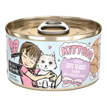 BFF Cat and Kitten Canned Food Cute Boot Chicken 2.8 oz - Dog.Dog.Cat.