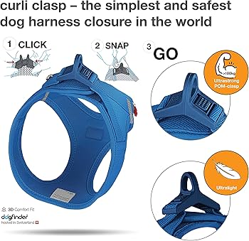Curli Air Mesh Clasp Vest Harness Ultra lightweight in many colors - Dog.Dog.Cat.