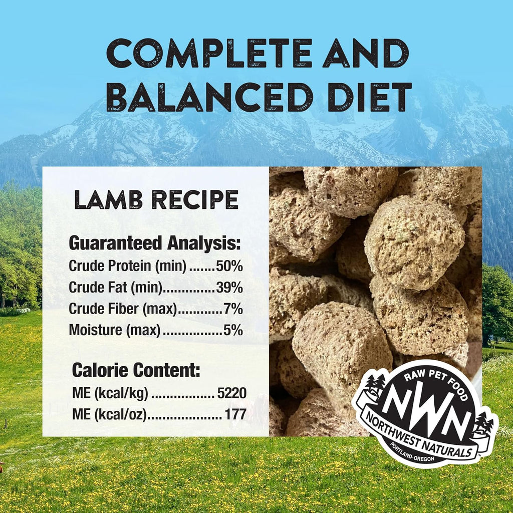 Northwest Naturals Freeze Dried-Lamb : 12 oz - Dog.Dog.Cat.