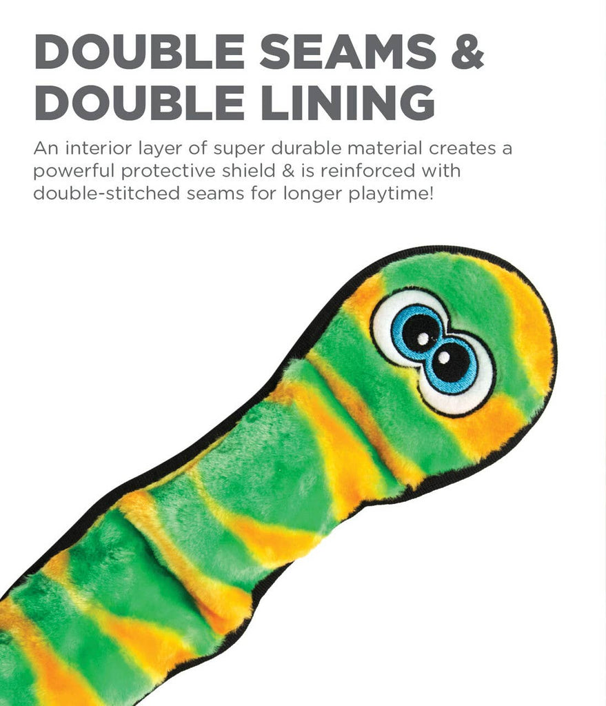 Outward Hound Invincibles Snake Durable Plush Toy Green XXL - Dog.Dog.Cat.