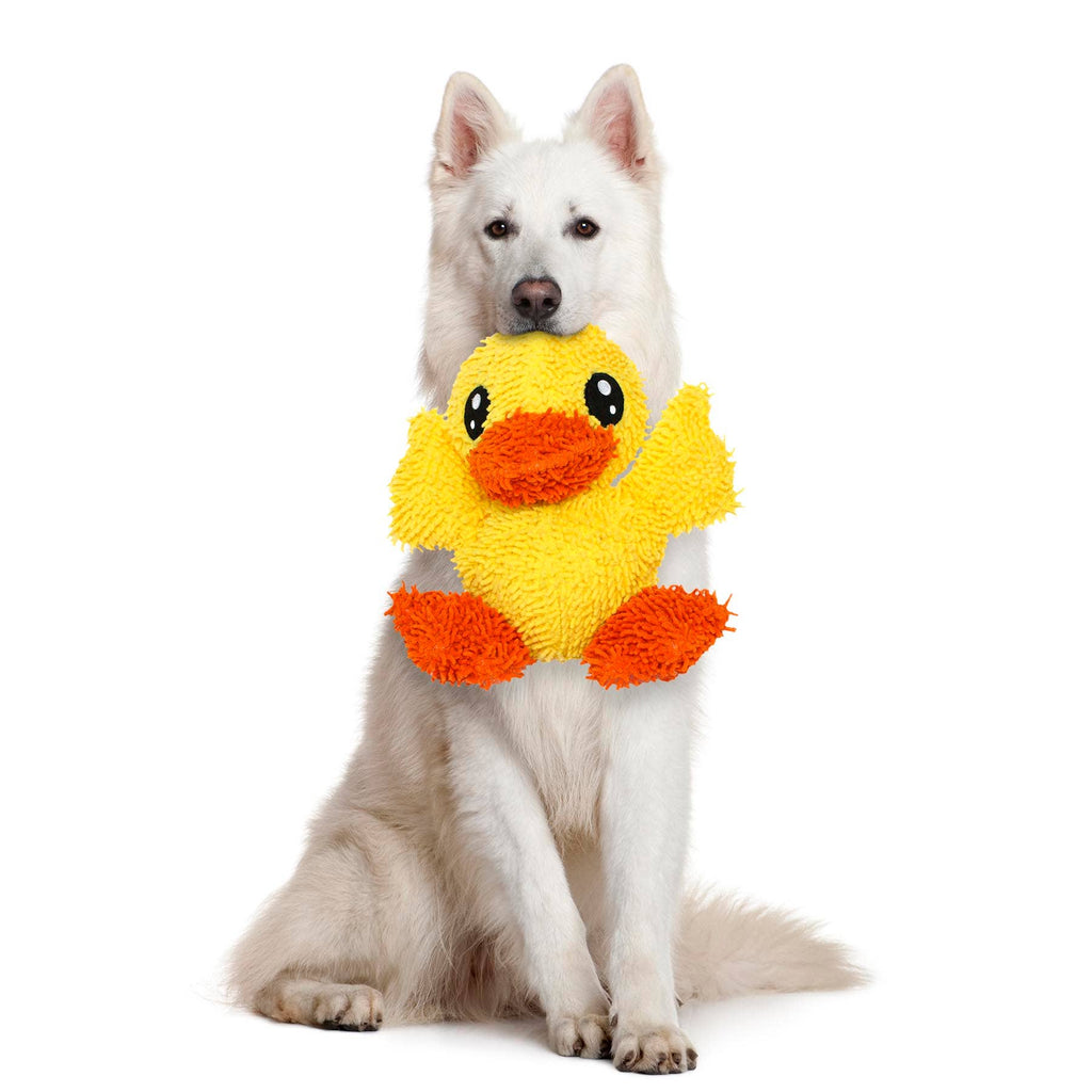 Tuffy Dog Toys - VIP Products - Mighty Microfiber Ball Duck, Durable, Squeaky Dog Toy - Dog.Dog.Cat.