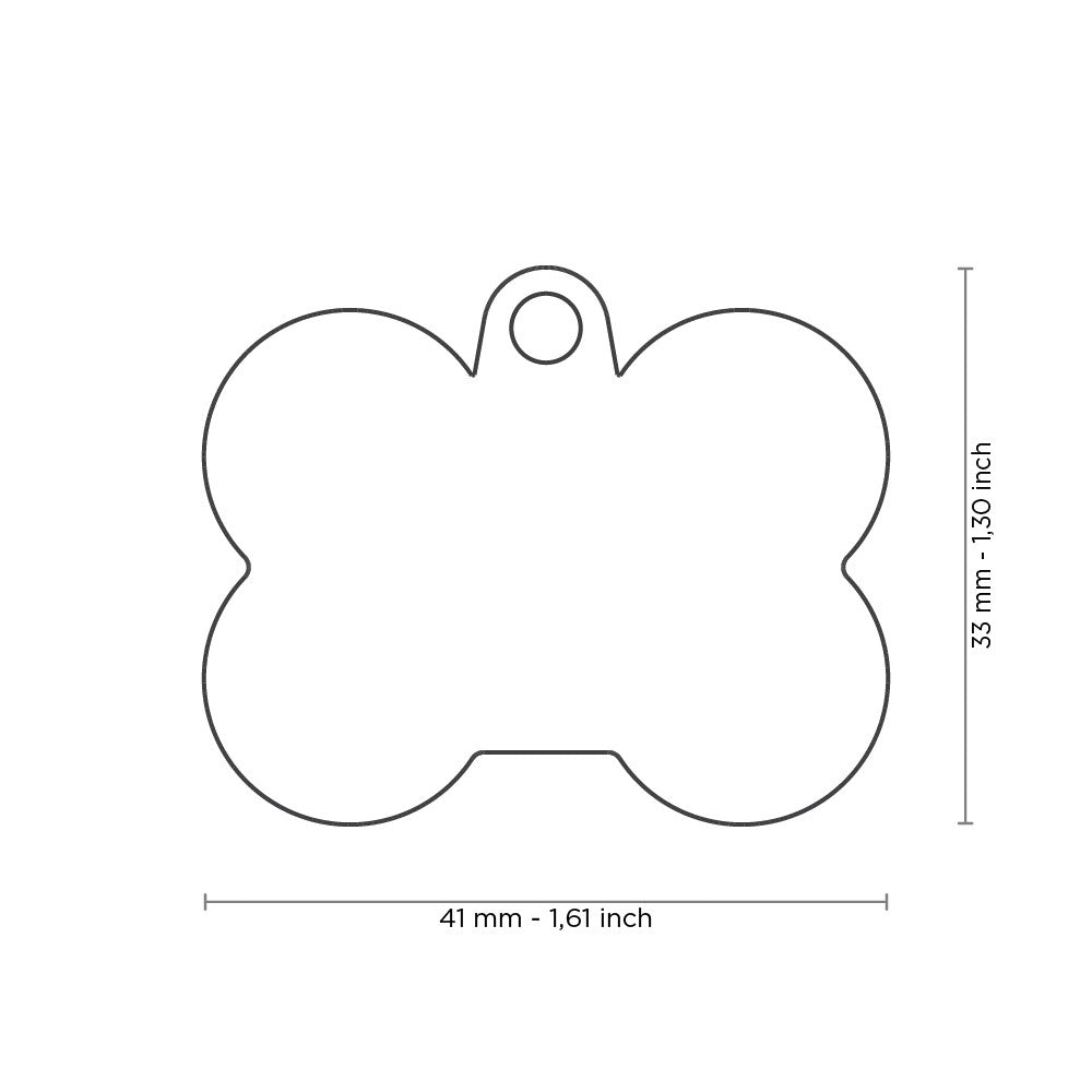 Hushtag Blue Bone Aluminum Blue Rubber ID Tag - MyFamily - Dog.Dog.Cat.