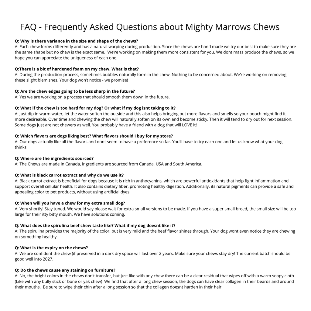 Mighty Marrows Collagen Dental Chew - Beef Liver - SM/LG - Dog.Dog.Cat.