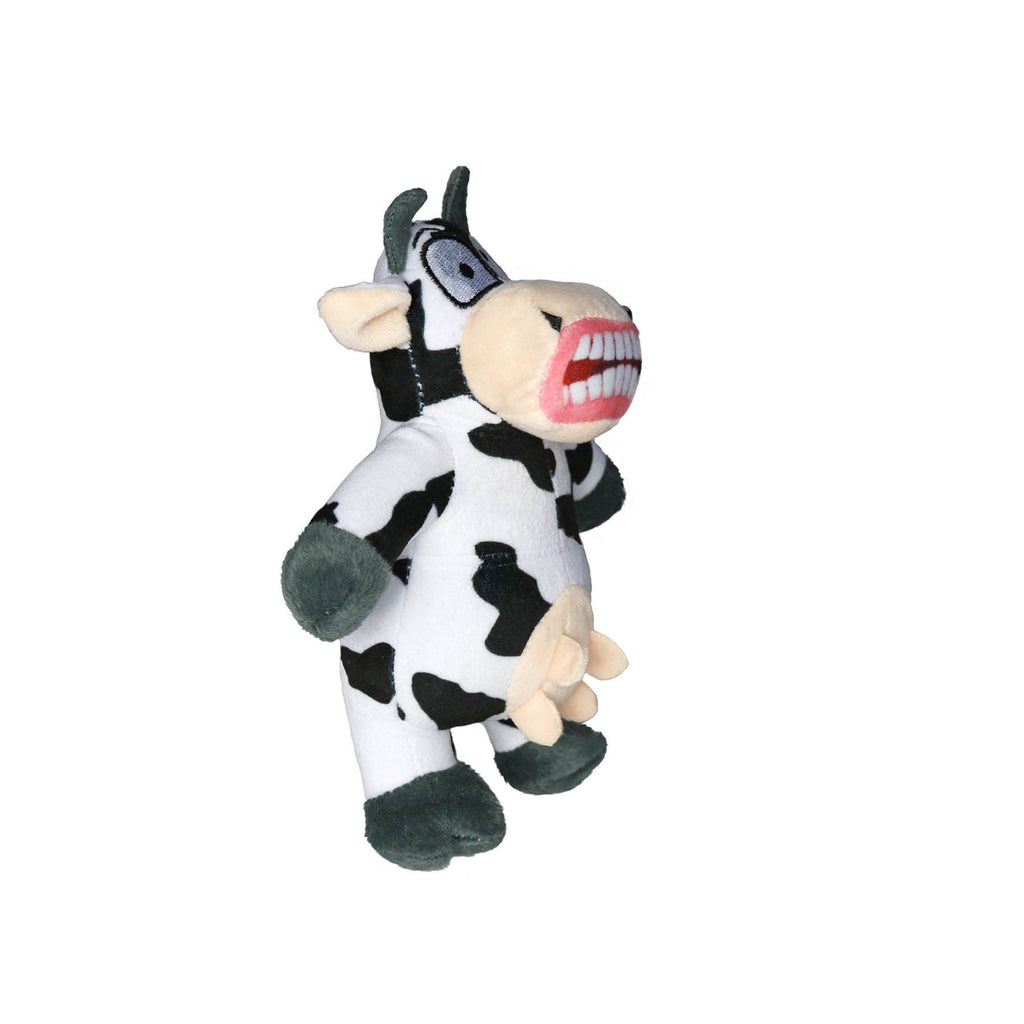 Mighty Jr Angry Animals Mad Cow, Plush, Squeaky Dog Toy - Dog.Dog.Cat.