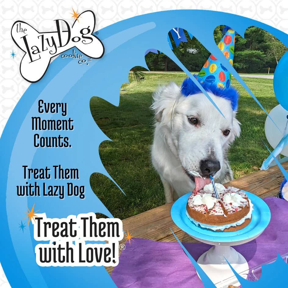 Lazy Dog Happy Birthday Pup-PIE for a Charming Boy- 6 oz ea. - Dog.Dog.Cat.