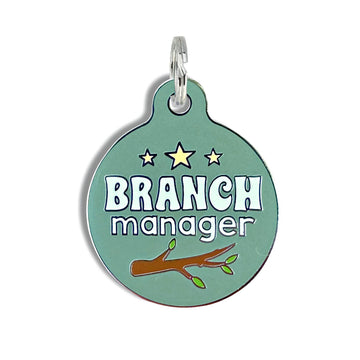 Bad Tags - Funny Personalized Dog ID Tag - Branch Manager | Dog.Dog.Cat.