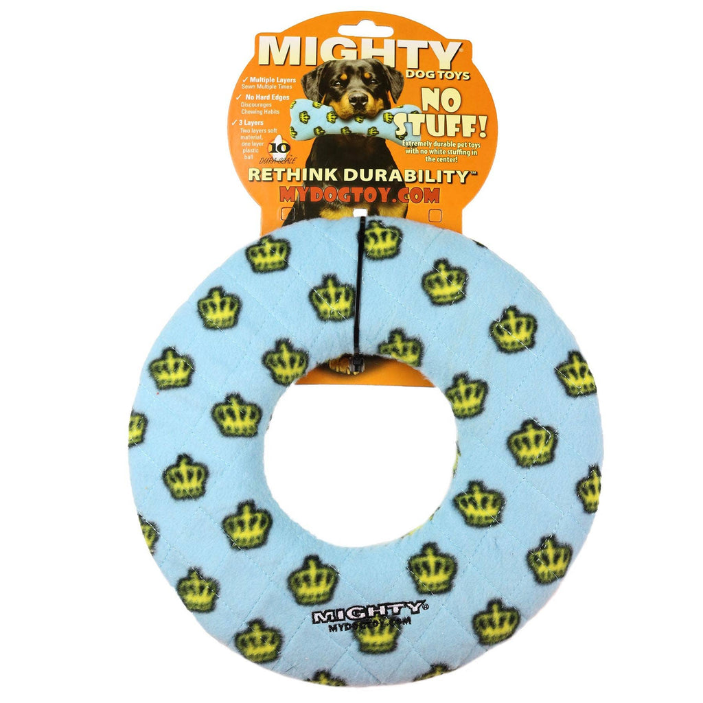Tuffy Dog Toys - VIP Products - Mighty Ring - Blue, Durable, Squeaky Dog Toy, No Stuffing - Dog.Dog.Cat.