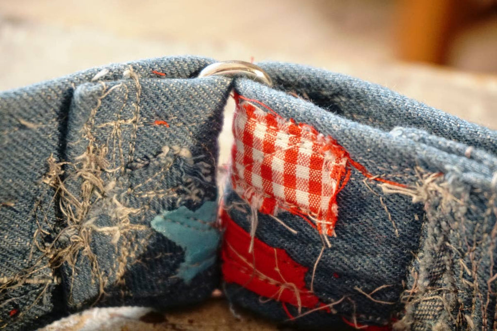 hundsfutter - “Easy” anti-escape dog collar - mixed media jeans - Dog.Dog.Cat.