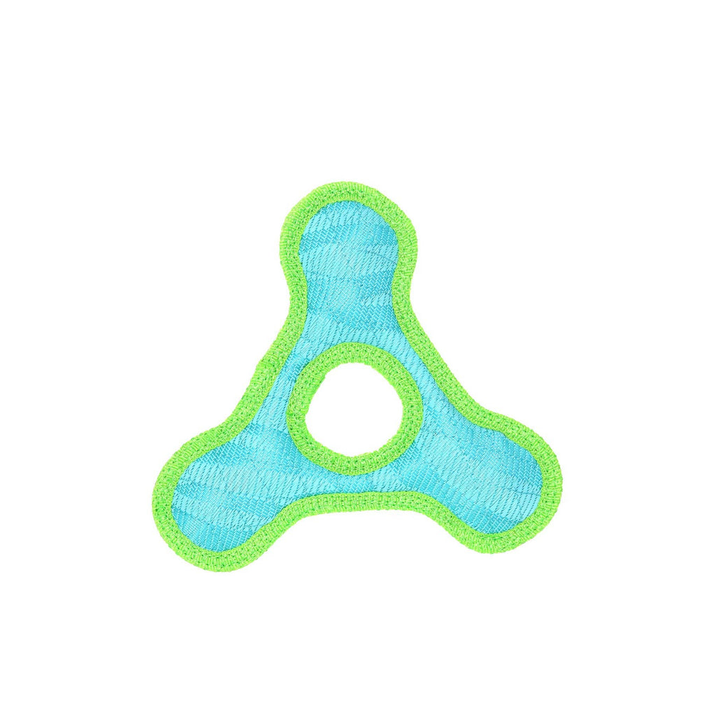 DuraForce Jr Triangle Ring - Blue, Durable, Squeaky Dog Toy - Dog.Dog.Cat.