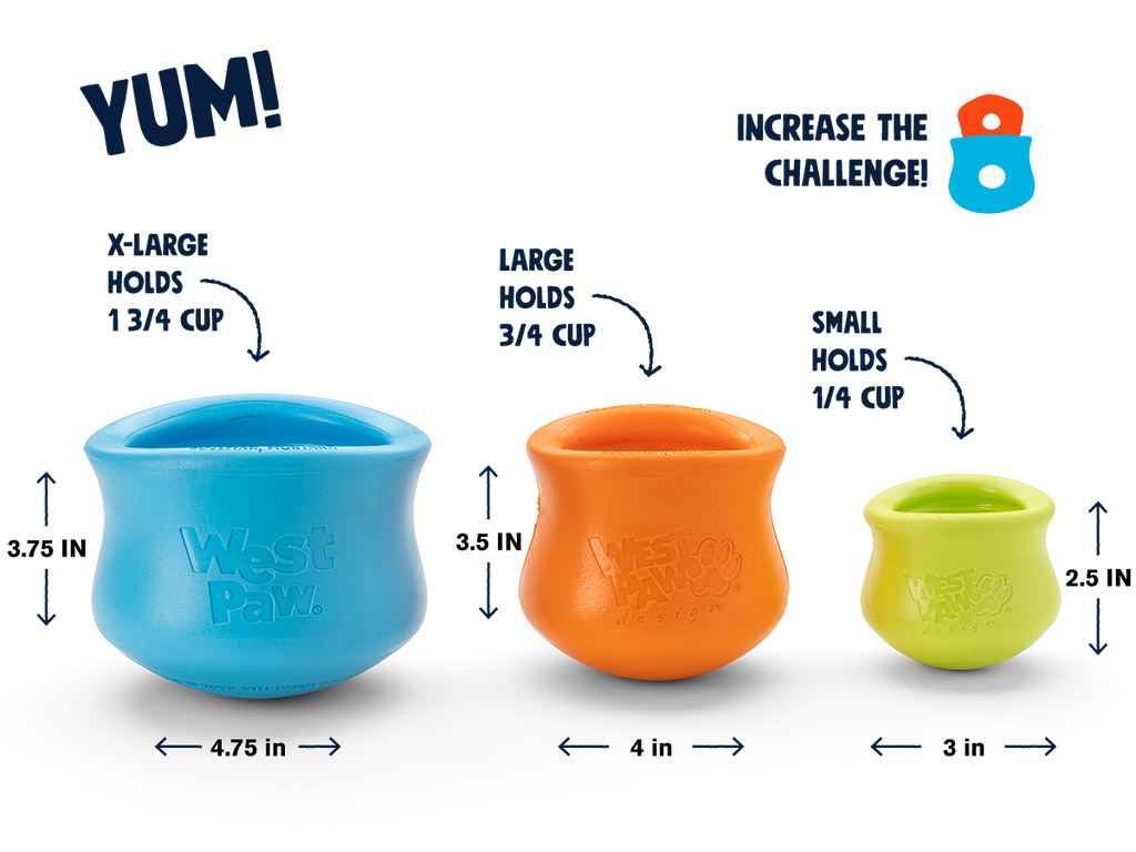 West Paw - Toppl® Puzzle Treat-Dispensing Slow Feeder Dog Toy - Dog.Dog.Cat.