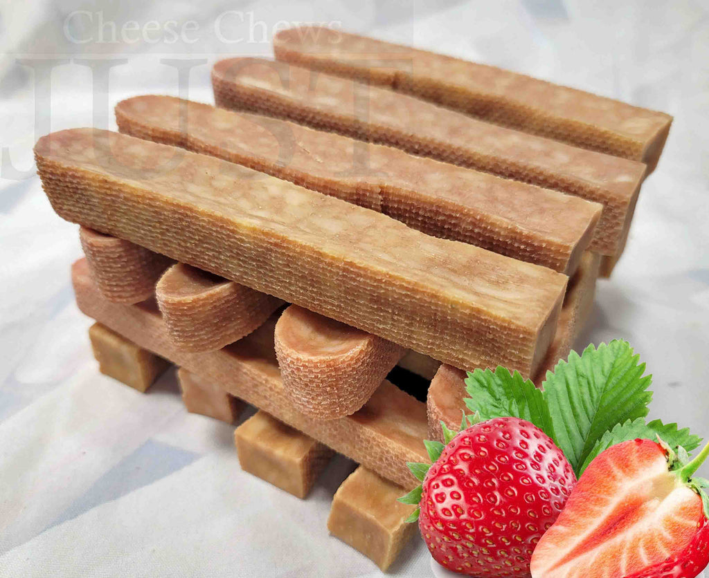 Dog cheese chew. Strawberry Small Himalayan Yak ~2.9 oz EA - Dog.Dog.Cat.