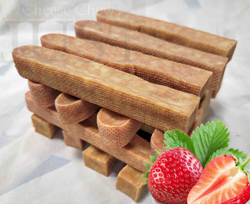 Dog cheese chew. Strawberry Small Himalayan Yak ~2.9 oz EA - Dog.Dog.Cat.