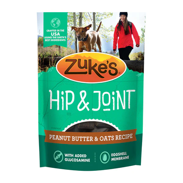 Zuke’s Hip And Joint Dog Treats, Soft And Chewy Natural Bag Of Treats Bites, Peanut Butter And Oats Recipe 1lb - Dog.Dog.Cat.