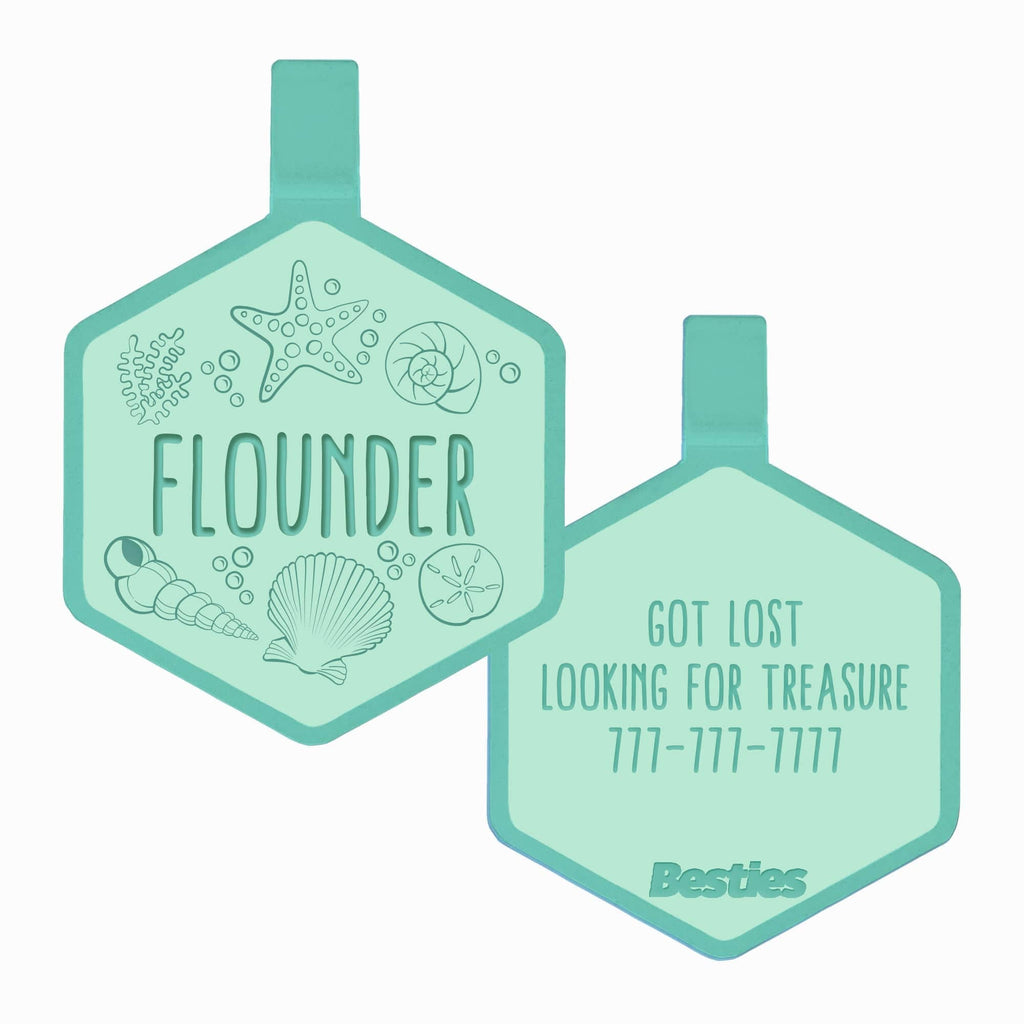 Besties Pets - Under The Sea Silicone ID Tag - Dog.Dog.Cat.