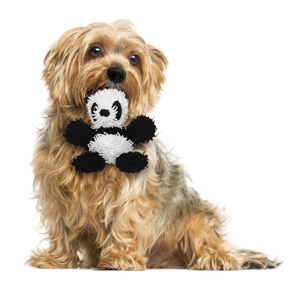 Tuffy Dog Toys - VIP Products - Mighty Jr Microfiber Ball Panda, Durable, Squeaky Dog Toy - Dog.Dog.Cat.