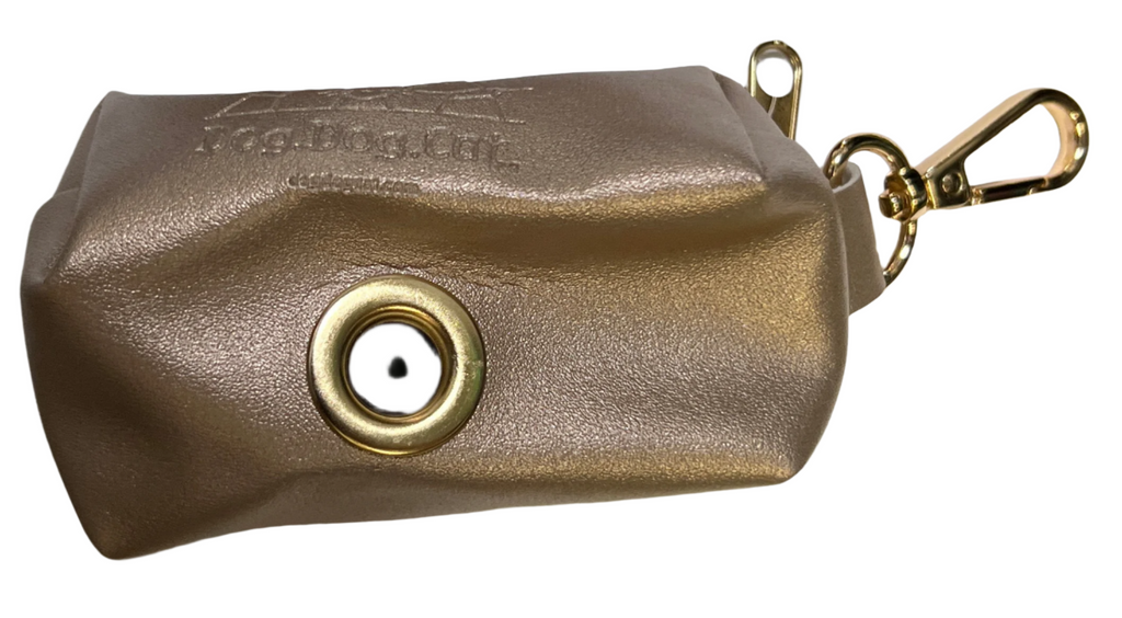 PU Leather Wastebag  Holder - Hold your dog poop bag up to 2 rolls. - Dog.Dog.Cat.
