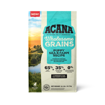 Acana Wholesome Grains, Puppy Sea & Farm Recipe Dry Dog Food - Dog.Dog.Cat.