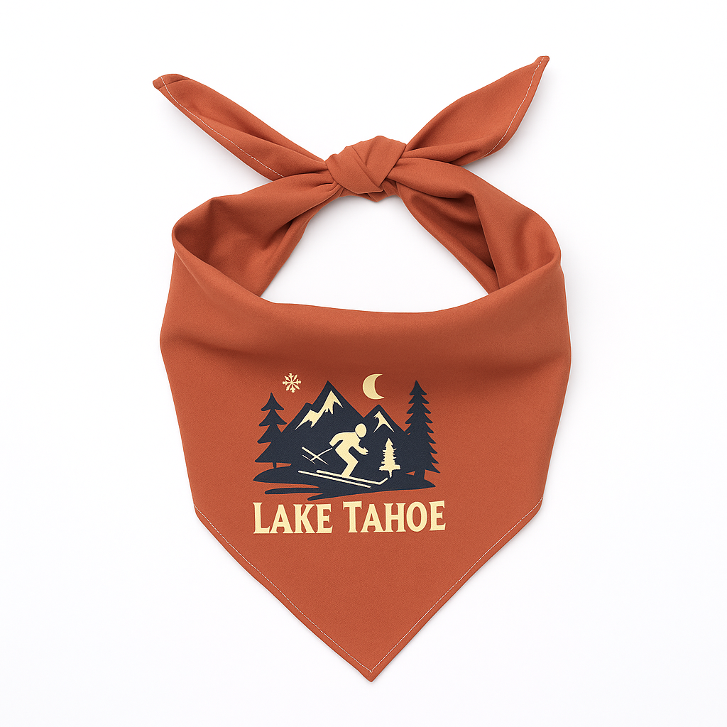 Lake Tahoe Bandana Custom Design - Terracotta - Dog.Dog.Cat.