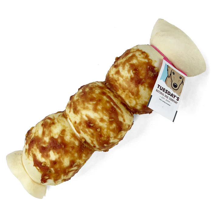 Beef Basted Cheek Roll Dog Chew -Chicken Basted : 10-12" - Dog.Dog.Cat.