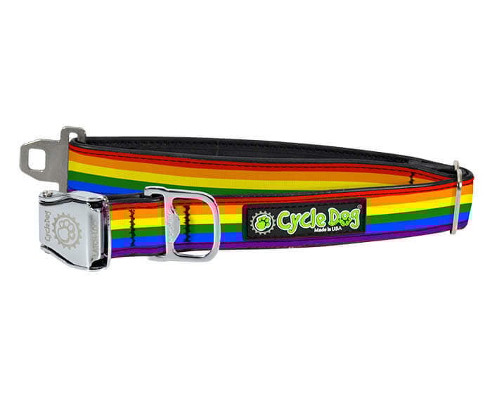 Cycle Dog Collar-Rainbow Pride Durable Reflective Bike-Inspired Pet Collar Accessory - Dog.Dog.Cat.