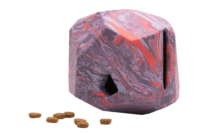 Gnawt-a-Rock™ rubber fetch & puzzle dog toy  Color  Glacial Blue  Purple Orchid - Dog.Dog.Cat.