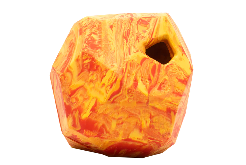 Gnawt-a-Rock™ rubber fetch & puzzle dog toy  Color  Glacial Blue  Purple Orchid - Dog.Dog.Cat.