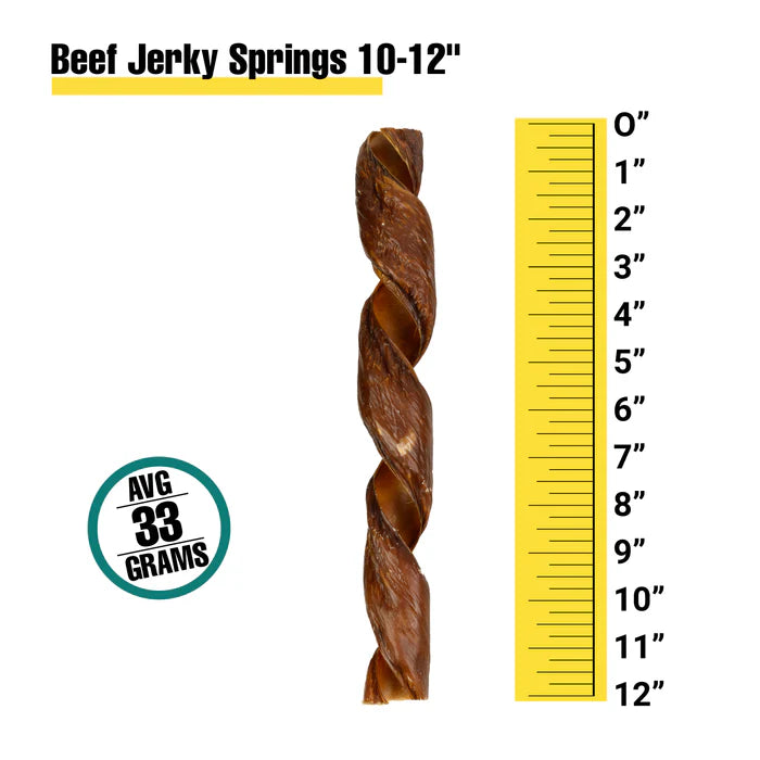 Beef Jerky Springs 10-12" - Gullet - Dog.Dog.Cat.