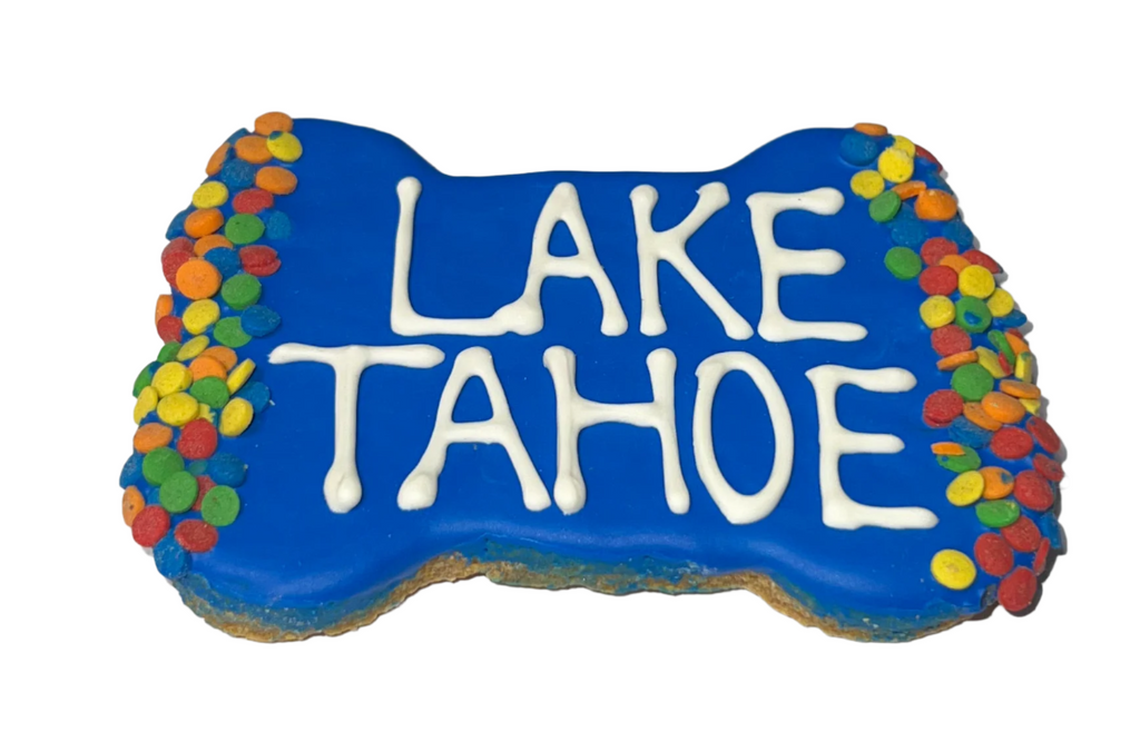 Lake Tahoe Custom Dog Bone Cookie - Dog.Dog.Cat.