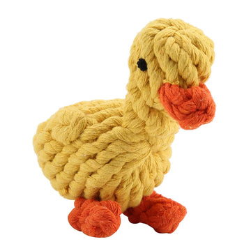Rope Animal Dog Toy  - Yellow Duck - Dog.Dog.Cat.