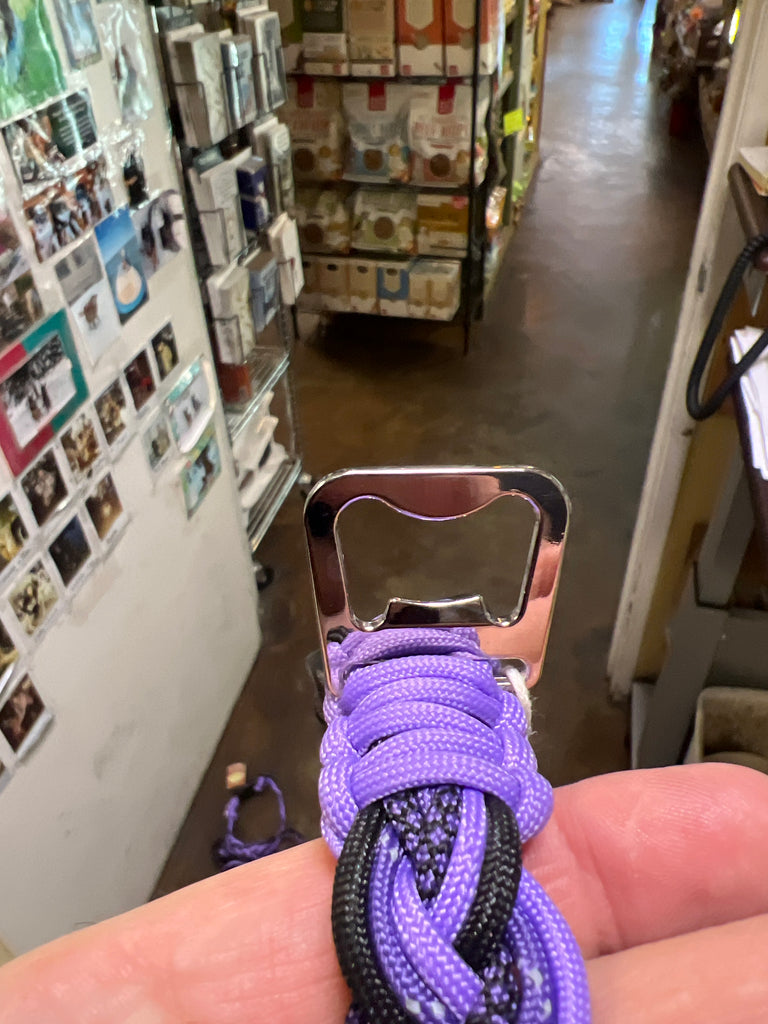 Paracord Dog Collar Original-Purple Reflecitv : LRG 15-24" - Dog.Dog.Cat.