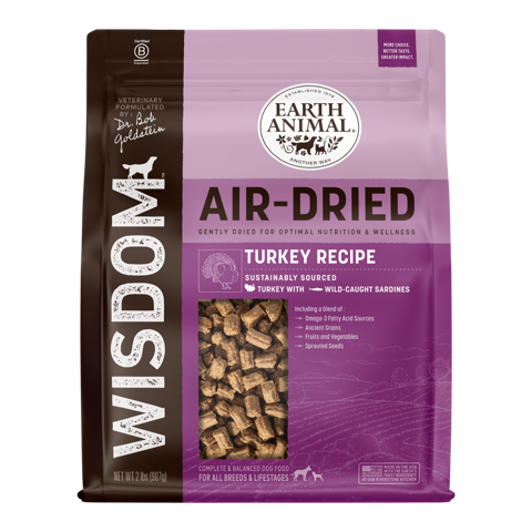 Earth Animal Wisdom Air Dried Dog Food-Turkey : 3 LB