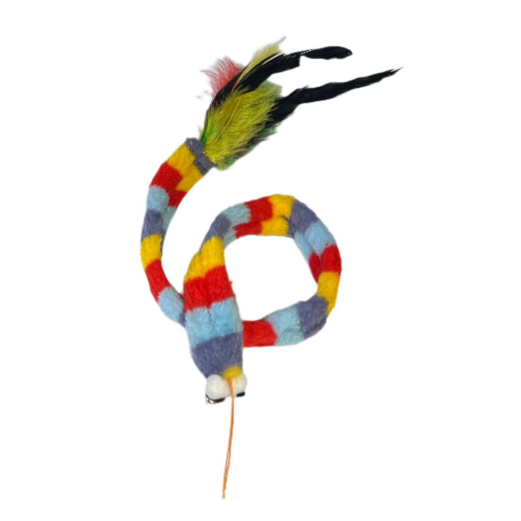 Caterpillar Style Wand Toy Attachment _ Rainbow colors - Dog.Dog.Cat.