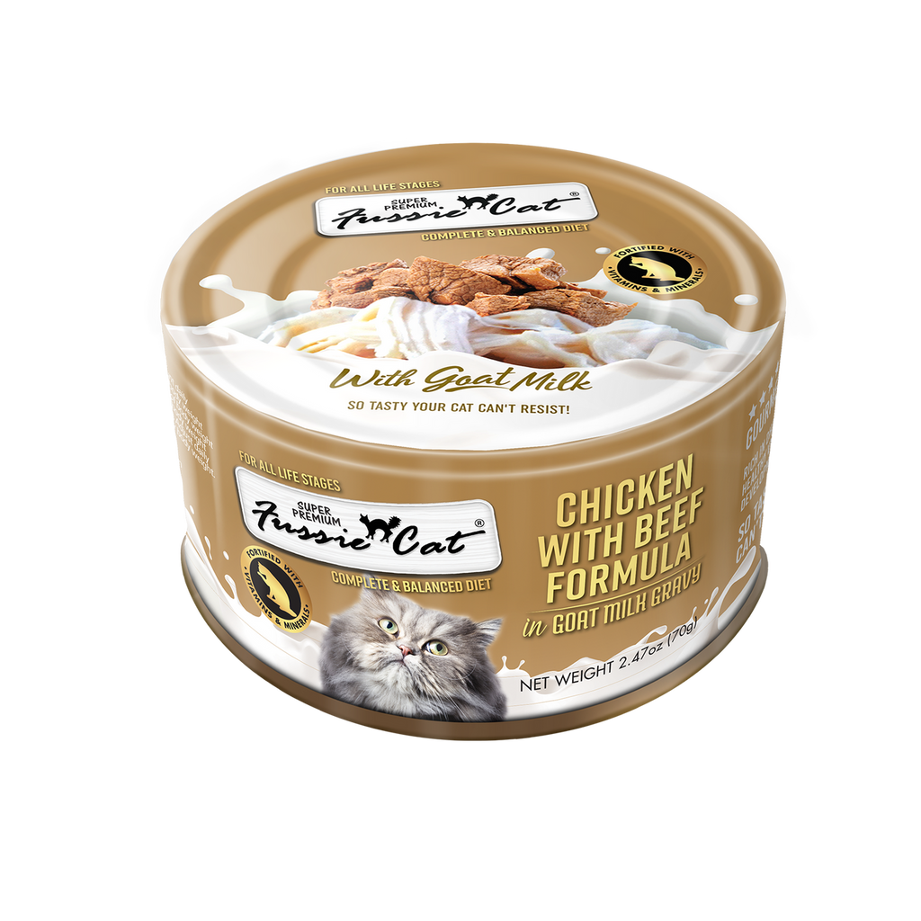 Fussie Cat Canned Food Chicken Beef and Goats Milk - Dog.Dog.Cat.