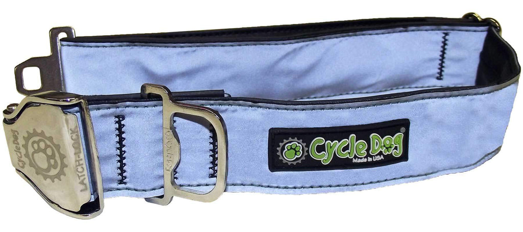 Cycle Dog Reflective Collar Wide Silver Reflective - Dog.Dog.Cat.