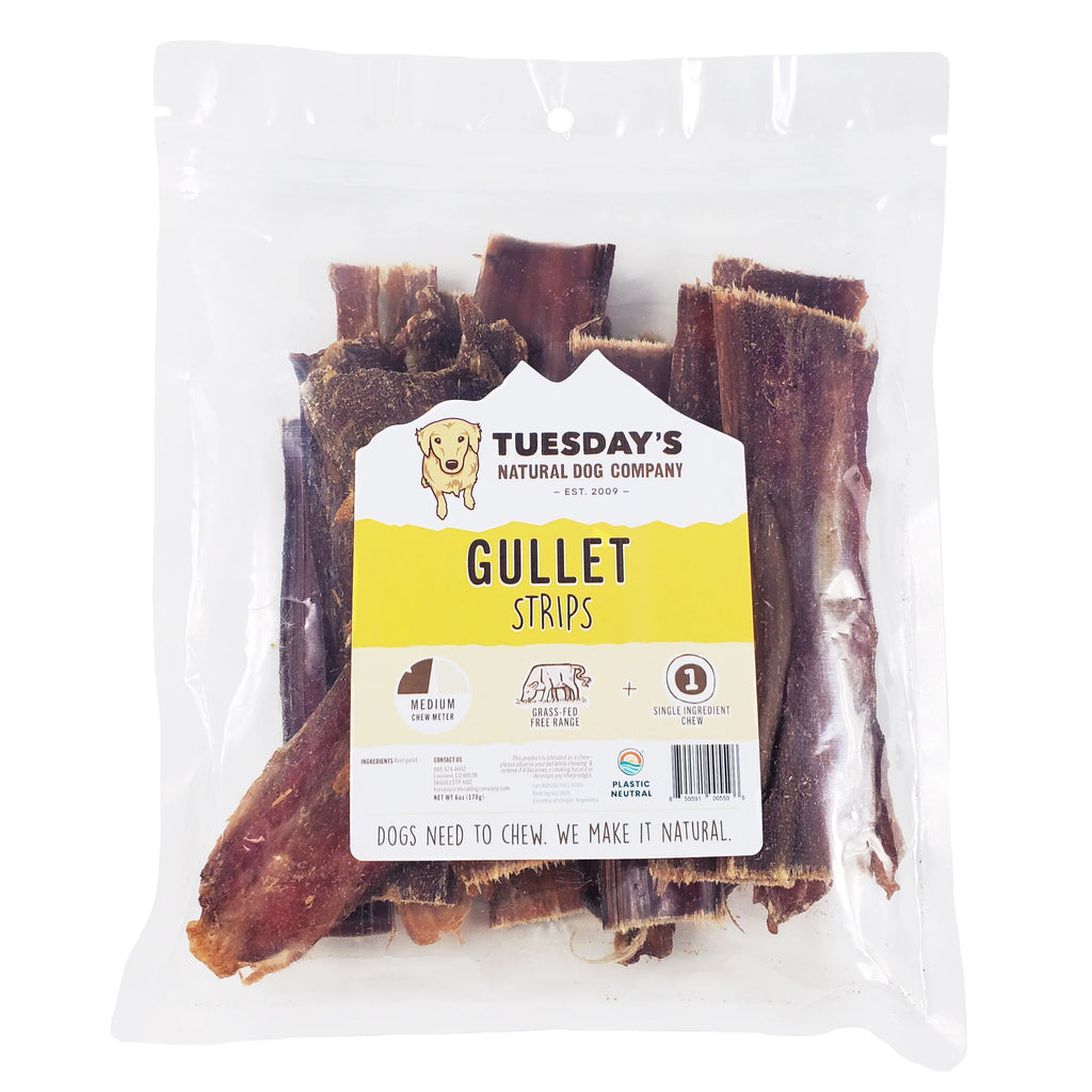 Beef Gullet Strips Bagged-Gullet Strip : 6 oz - Dog.Dog.Cat.