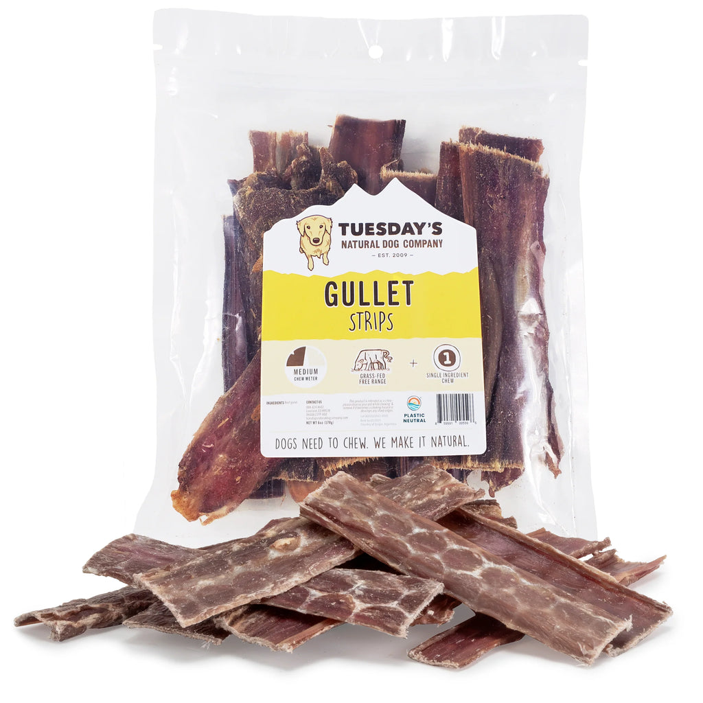 Beef Gullet Strips Bagged-Gullet Strip : 6 oz - Dog.Dog.Cat.