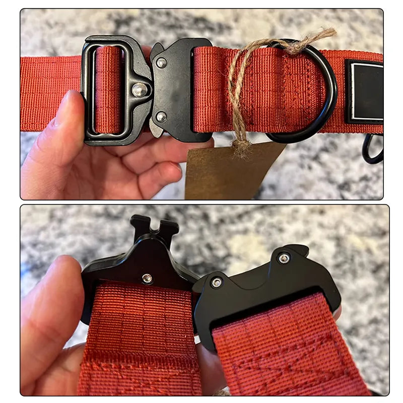 nylon super wide heavy duty 4cm big dog collar stainless k9 tactical combat dog collar with Quick-Release - Dog.Dog.Cat.