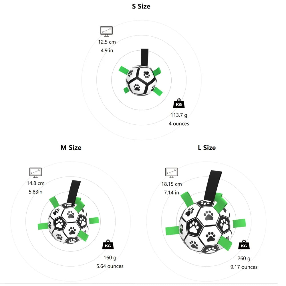 Kinyu Original Pet Supply Hot Pet Product PU Nylon Winding Interactive Football Dog Toys Dog Soccer Ball with Tabs Free Pump - Dog.Dog.Cat.