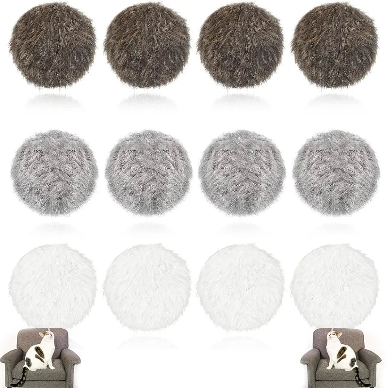 Rabbit Fur Pom Pom Cat Toy Teaser 3 inches in diameter - Dog.Dog.Cat.