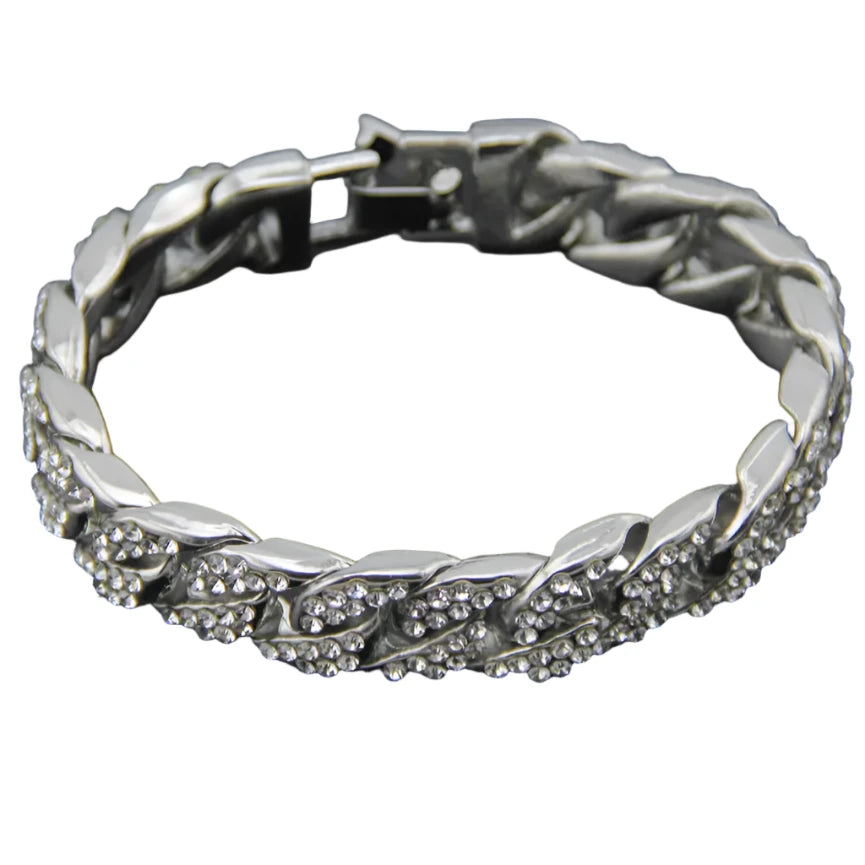 Chain Zinc Dog Collar with Stones Zinc 8" - 28" - Dog.Dog.Cat.