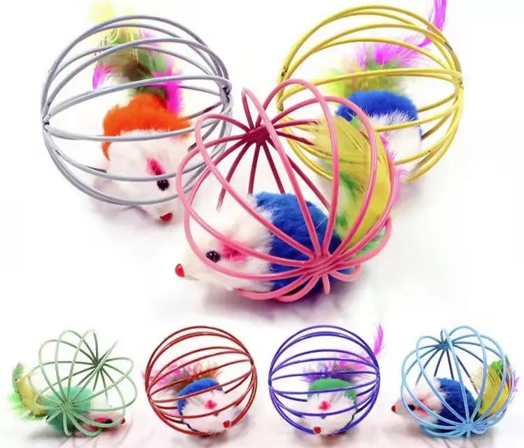 Mouse in Cage Cat Toy - Dog.Dog.Cat.